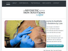 Tablet Screenshot of aestheticskinsolutionstoledo.com